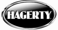 A black and white picture of the hagerty logo.